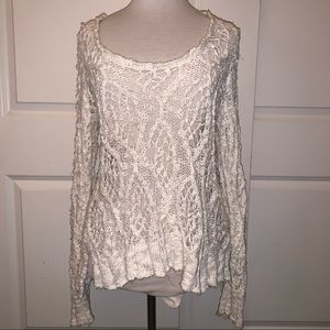 Lucky brand white knit long sleeve